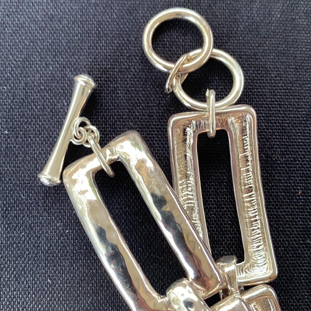 Rectangle link braclet - Picture 2 of 2